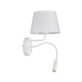 Kinkiet MAJA gwint E27/G9 moc 60W+6W styl nowoczesny klosz abażur | biały 10080 TK Lighting