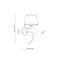 Kinkiet MAJA gwint E27/G9 moc 60W+6W styl nowoczesny klosz abażur | biały 10080 TK Lighting