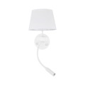 Kinkiet MAJA gwint E27/G9 moc 60W+6W styl nowoczesny klosz abażur | biały 10080 TK Lighting