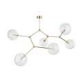 Lampa sufitowa z 6 okrągłymi kloszami złote dodatki FAIRY 10071 TK Lighting
