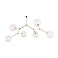 Lampa sufitowa z 6 okrągłymi kloszami złote dodatki FAIRY 10071 TK Lighting