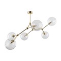 Lampa sufitowa z 6 okrągłymi kloszami złote dodatki FAIRY 10071 TK Lighting