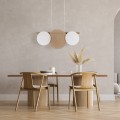 Lampa wisząca z abażurami w stylu boho, klosze z tkaniny i juty 10005 TK Lighting