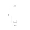 Lampa wisząca klosz w kształcie ściętego stożka ZING czarna 10085 TK Lighting