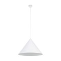 Lampa wisząca pojedyncza biała, klosz stożkowy Ø50cm, gwint E27 10010 TK Lighting