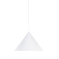 Lampa wisząca pojedyncza biała, klosz stożkowy Ø50cm, gwint E27 10010 TK Lighting