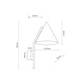 Kinkiet CONO E27 Czarny klosz stal lakierowana do salonu 10041 TK Lighting