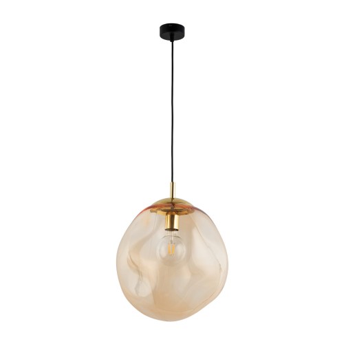 Lampa wisząca SOL gwint E27 moc 15W styl nowoczesny szklany klosz | złoty 4261 TK lighting