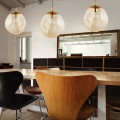 Lampa wisząca SOL gwint E27 moc 15W styl nowoczesny szklany klosz | złoty 4261 TK lighting