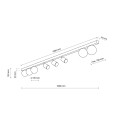 Lampa sufitowa z reflektorami, szklane klosze GU10/G9 10004 TK Lighting