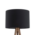 Lampa podłogowa z drewnianymi nogami i czarnym abażurem GRAND 16005 TK Lighting