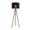 Lampa podłogowa z drewnianymi nogami i czarnym abażurem GRAND 16005 TK Lighting