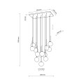 Lampa wisząca z 13 szklanymi kulkami G9 nad stół do salonu 10079 TK Lighting