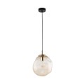 Lampa wisząca ze szklanym kloszem glamour SOL bursztynowy złoty 10083 TK Lighting