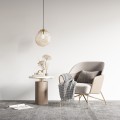 Lampa wisząca ze szklanym kloszem glamour SOL bursztynowy złoty 10083 TK Lighting