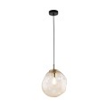Lampa wisząca ze szklanym kloszem glamour SOL bursztynowy złoty 10083 TK Lighting