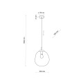 Lampa wisząca SOL gwint E27 moc 15W styl nowoczesny szklany klosz | chrom 4262 TK lighting