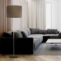 Lampa podłogowa, elegancka złota noga UMBERTO E27 brązowy klosz 16031 TK Lighting