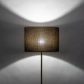 Lampa podłogowa, elegancka złota noga UMBERTO E27 brązowy klosz 16031 TK Lighting