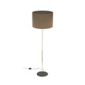 Lampa podłogowa, elegancka złota noga UMBERTO E27 brązowy klosz 16031 TK Lighting