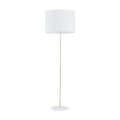 Lampa podłogowa UMBERTO E27 Złota noga klosz abażur biały 16033 TK Lighting