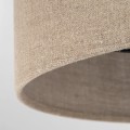 Lampa podłogowa złota noga czarna podstawa UMBERTO lniany klosz 16035 TK Lighting