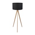 Lampa podłogowa na trójnogu z czarnym abażurem TREVISO 5039 TK Lighting