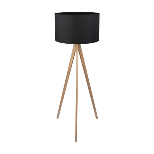 Lampa podłogowa na trójnogu z czarnym abażurem TREVISO 5039 TK Lighting
