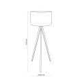 Lampa podłogowa na trójnogu z czarnym abażurem TREVISO 5039 TK Lighting