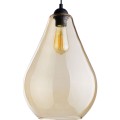 Lampa wisząca FUENTE gwint E27 moc 15W styl nowoczesny szklany klosz | czarny 4322 TK lighting