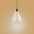 Lampa wisząca FUENTE gwint E27 moc 15W styl nowoczesny szklany klosz | czarny 4322 TK lighting