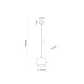 Lampa wisząca beżowa seria ZOE S idealna do nowoczesnych wnętrz 10172 TK Lighting