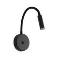 Kinkiet czarny do sypialni, z włącznikiem i gniazdem USB 10200 TK Lighting