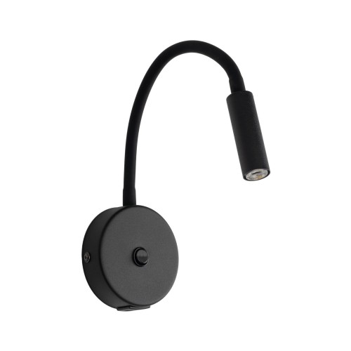 Kinkiet czarny do sypialni, z włącznikiem i gniazdem USB 10200 TK Lighting