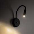 Kinkiet czarny do sypialni, z włącznikiem i gniazdem USB 10200 TK Lighting