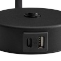 Kinkiet czarny do sypialni, z włącznikiem i gniazdem USB 10200 TK Lighting