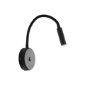 Kinkiet czarny do sypialni, z włącznikiem i gniazdem USB 10200 TK Lighting