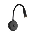 Kinkiet czarny do sypialni, z włącznikiem i gniazdem USB 10200 TK Lighting