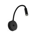 Kinkiet czarny do sypialni, z włącznikiem i gniazdem USB 10200 TK Lighting