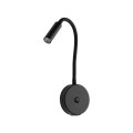 Kinkiet czarny do sypialni, z włącznikiem i gniazdem USB 10200 TK Lighting