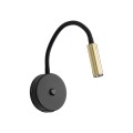 Kinkiet czarno złoty Lagos regulacja ramienia ładowarka USB 10201 TK Lighting