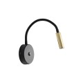 Kinkiet czarno złoty Lagos regulacja ramienia ładowarka USB 10201 TK Lighting
