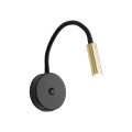 Kinkiet czarno złoty Lagos regulacja ramienia ładowarka USB 10201 TK Lighting