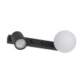 Kinkiet ścienny czarny z reflektorkiem i szklanym kloszem 10148 TK Lighting