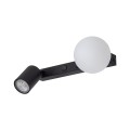 Kinkiet ścienny czarny z reflektorkiem i szklanym kloszem 10148 TK Lighting