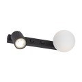 Kinkiet ścienny czarny z reflektorkiem i szklanym kloszem 10148 TK Lighting