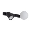 Kinkiet ścienny czarny z reflektorkiem i szklanym kloszem 10148 TK Lighting