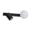 Kinkiet ścienny czarny z reflektorkiem i szklanym kloszem 10148 TK Lighting