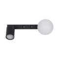 Kinkiet ścienny czarny z reflektorkiem i szklanym kloszem 10148 TK Lighting