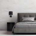 Kinkiet RICHI gwint E27 moc E27 - 60W + G9 - 6W styl nowoczesny klosz tkanina | czarny 4234 TK lighting